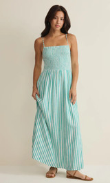 Bayside Stripe Linen Maxi Dress-La Palma