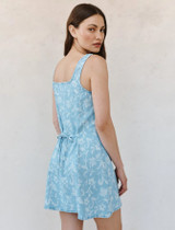 Sleeveless Button Front Fitted Dress - Vintage Fleur Denim