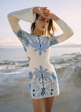 Tahina Palm Mini Dress- Nautical