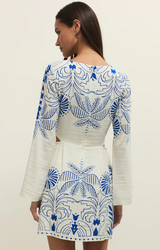 Tahina Palm Mini Dress- Nautical