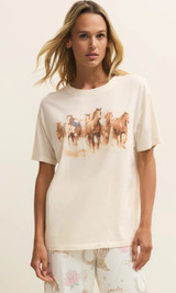 Howdy Horses Boyfriend Tee - Vanilla Ice