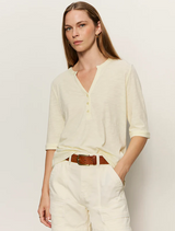 Rolled Sleeve Tee- Lemon Drop