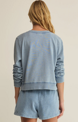 Daily Knit Denim Cardigan- Calypso Blue Indigo