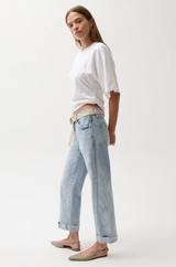 Kacey Mid Rise Cuffed Boyfriend- Berkeley