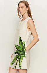 Sanctuary Way To Be Linen Shift Dress- Palmetta