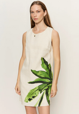 Way To Be Linen Shift Dress- Palmetta
