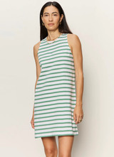 On The Yacht Shift Dress Green Juice / White Stripe 