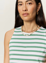 On The Yacht Shift Dress Green Juice / White Stripe 