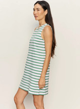 On The Yacht Shift Dress Green Juice / White Stripe 