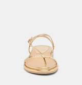 Dom Sandals Gold Distressed Leather