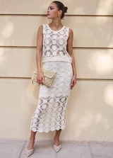 Tape Yarn Skirt- Natural