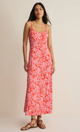 Charisma Ona Floral Midi Dress- Lychee