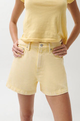 Saige High Rise A-Line Short - Yellow