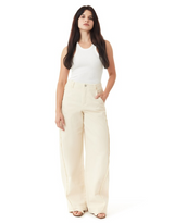 Aiden Frayed Relaxed Barrel- Ecru