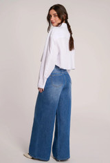 Lily Wide Leg Jeans - Crocus