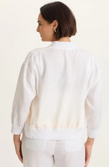 Wynton Twill Bomber Jacket- White