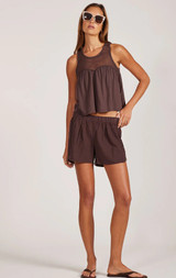 Pleated Shorts - Umber 