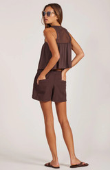 Pleated Shorts - Umber 