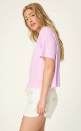 Softee "Let's Day Drink" Graphic Print T-Shirt - Tulip