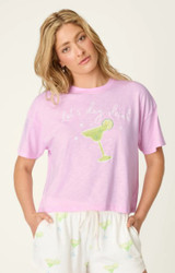 Softee "Let's Day Drink" Graphic Print T-Shirt - Tulip