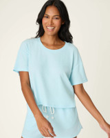 Weekend Waffles Short Sleeve Top - Crystal Blue 