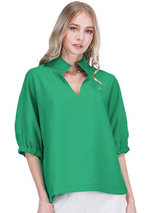 Collar Top- Green