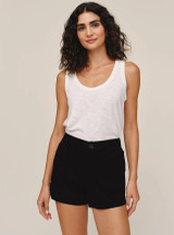 Side Slit Tennis Short - Black 
