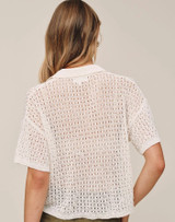 Short Sleeve Crop Pullover - Sand Stone