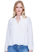 Pleaty Peasant Top- White