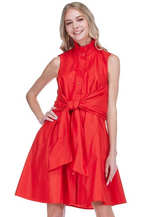 Back Wrap Dress- Red