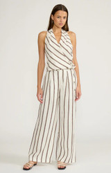 Justine Pant- White & Brown