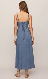 Leonora Indigo Midi Dress