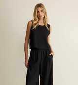 Sloane Linen Top - Black 
