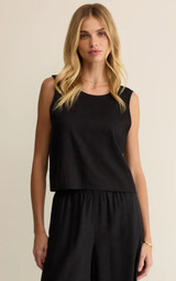 Sloane Linen Top - Black 