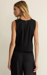 Sloane Linen Top - Black 