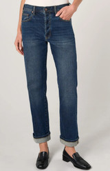 Sloane Slouchy Girlfriend Cuffed - Cornet Blue