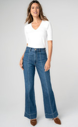 Relaxed High Rise Seamed Bootcut - Bayshore