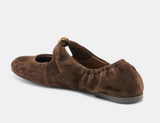 Cornel Flats- Dark Brown Suede