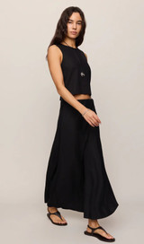 Meryl Midi Skirt - Black