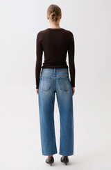 Lexi Mid Rise Bowed Straight- Star Studded