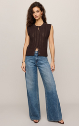 Cabot Sweater Vest- Dark Chocolate