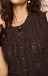 Cabot Sweater Vest- Dark Chocolate