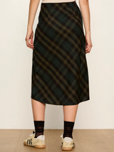 Favorite Plaid Slip Skirt- Forest Plaid
