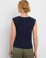 Perfect Knit Rib Growover Tank- Dark Indigo