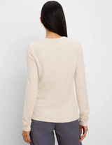 Crinkle Knit Textured Top- Coconut