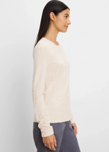 Crinkle Knit Textured Top- Coconut