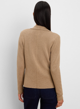 Elegant Knit Tailored Blazer- Oak