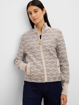 Dapper Swirl Knit Jacket- Neutral Multi
