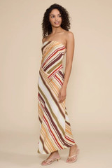 Penny Midi Skirt - Multi Stripe