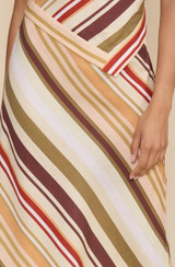 Penny Midi Skirt - Multi Stripe